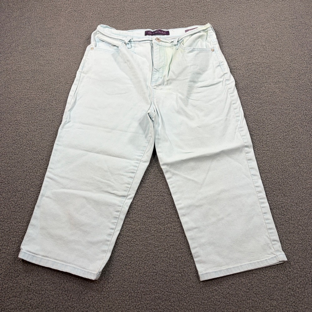 Gloria Vanderbilt Capri Women 8 Blue Amanda Radiance Capri DAF42776DS Stretch